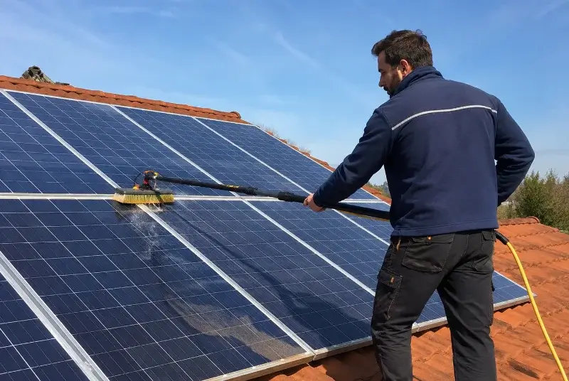 Nettoyage et entretien de panneaux solaires à Baulon